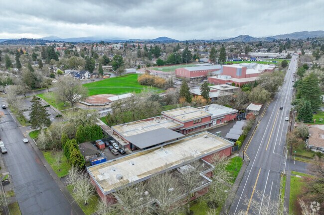Corvallis High School serves the South Corvallis neighborhood in Corvallis Oregon.