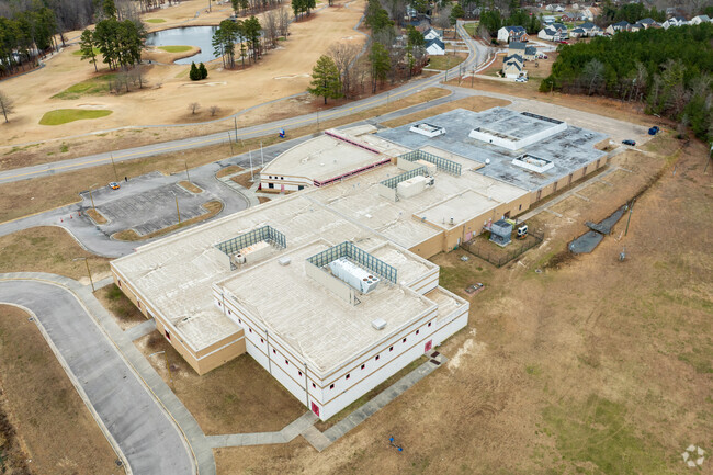An aerial view of Vernon Johns Middle School.
