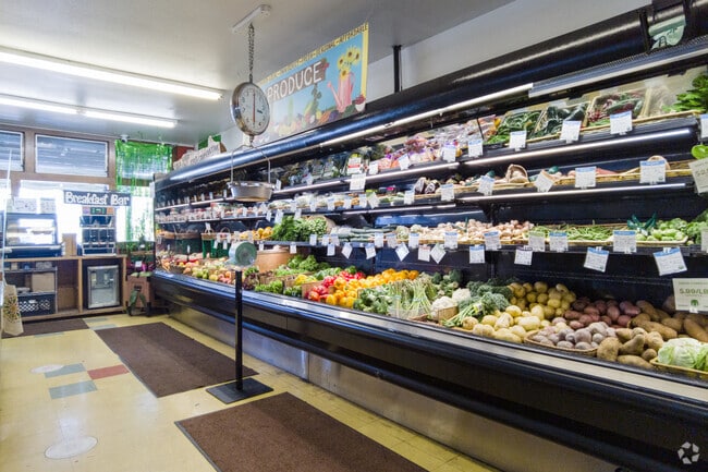 Inside Isla Vista Food Cooperative in Isla Vista, Santa Barbara, CA.