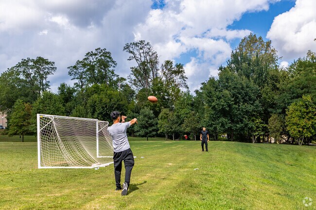 North Four Corners Park features athletic fields and green spaces for fun.