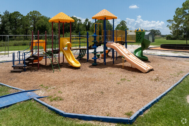 Cracker Trail Elementary has several playgrounds for kids to play at recess.