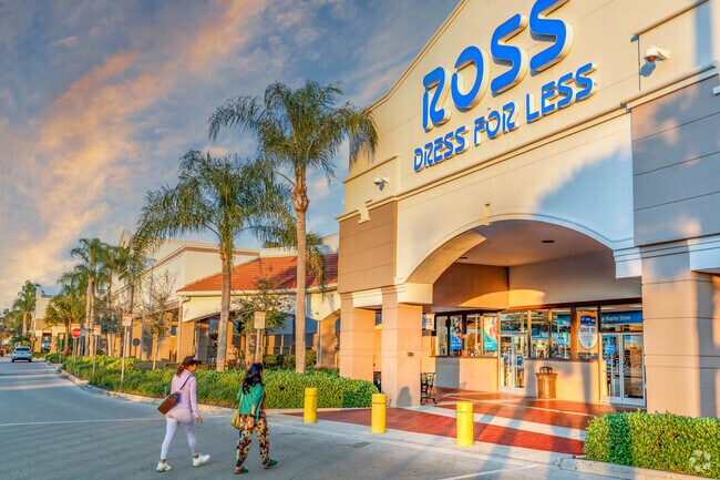 Moorings Park-Hawks Ridge has many outdoor shopping strips featuring large retailers.