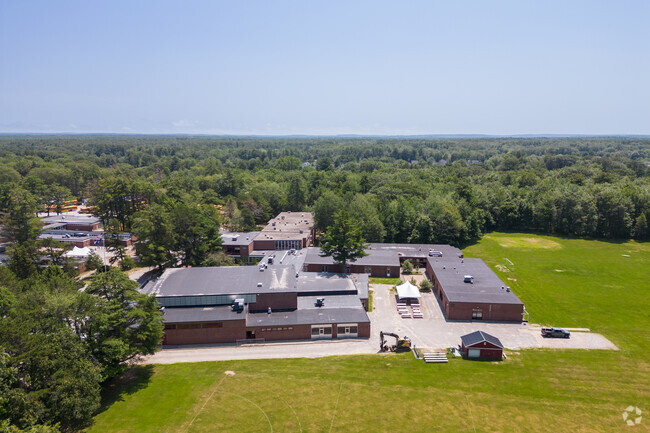 Elevated view of the backside of Brunswick Jr High School.