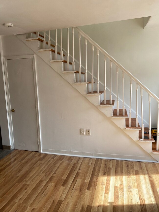 1st floor stairs and lower basement entry door