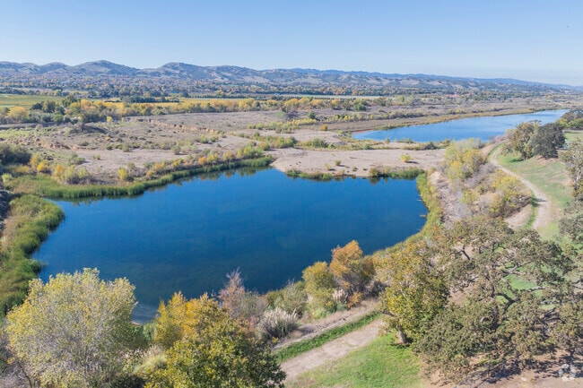 Kristopher Ranch is bordered by the Arroyo Del Valle Reservoir that feeds into  Shadow Cliffs Lake.