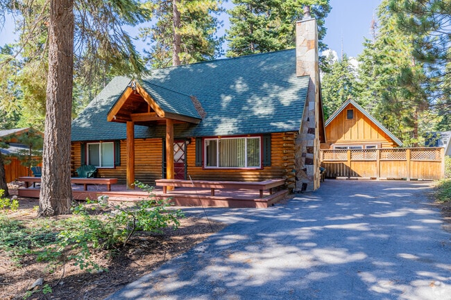 A quintessential Lake Tahoe log cabin in Carnelian Bay.