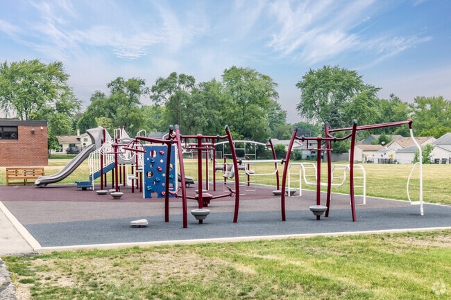 Americana Elementary School features a playground on their grounds.