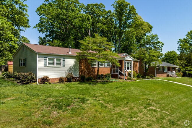 Ranch homes are popular in the Colonial Village neighborhood.