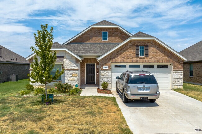 Glenn Heights has newly constructed homes with gabled roofs.
