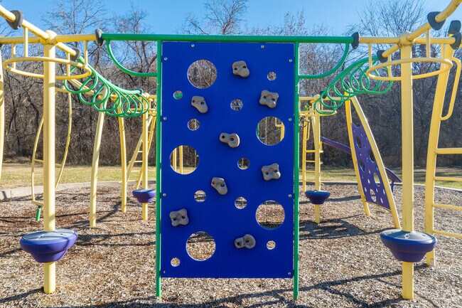 Clayton Park playground offers challenging fun for the neighborhood children.