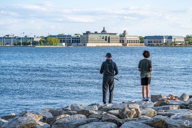 Go fishing with a friend at Jonas Green State Park near Forest Villa.