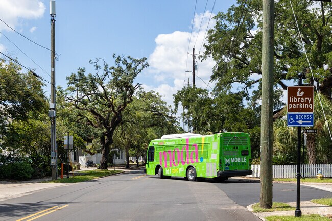 Downtown Mobile has a dependable bus system that residents rely on.