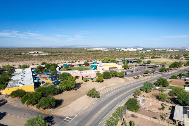 An aerial view of Cottonwood Elementary.