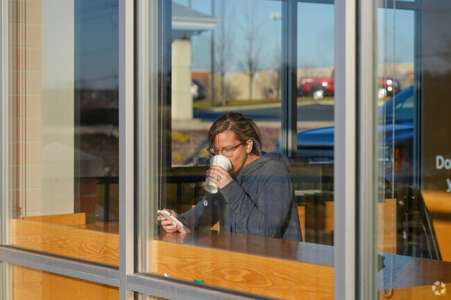 Starbucks in a crowd favorite in St. John for a morning cup of coffee.