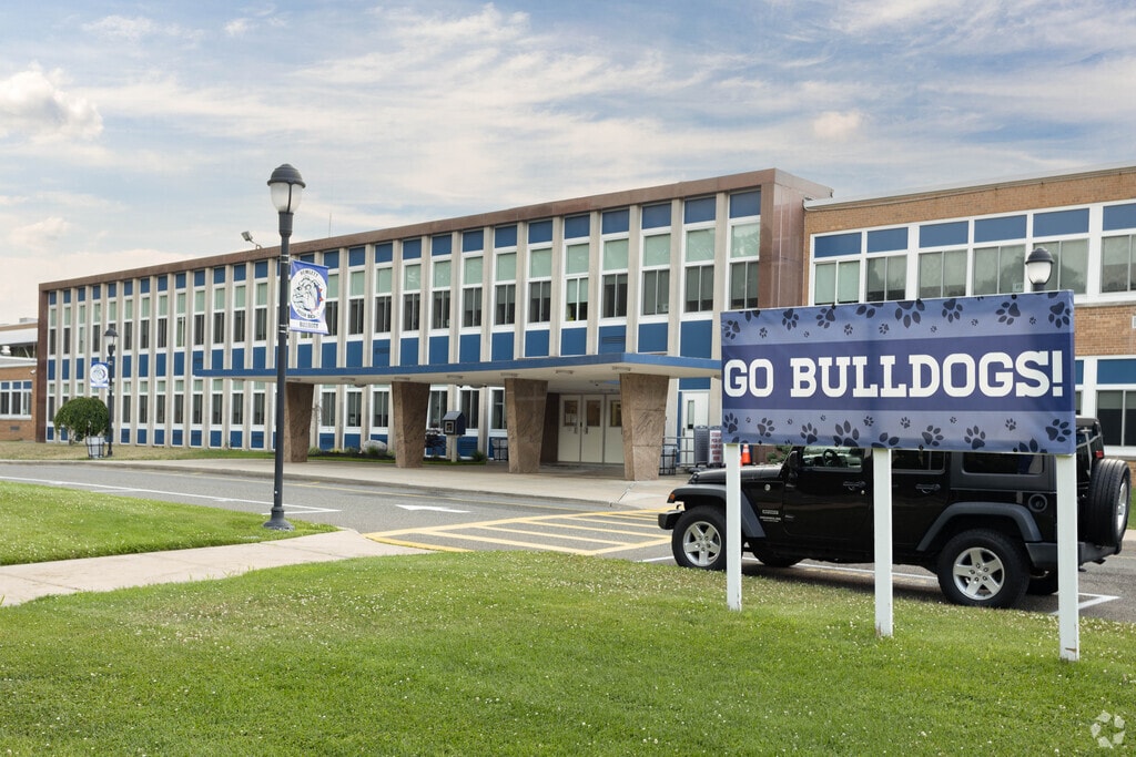 The Bulldog is the mascot of George W Hewlett High School in Hewlett, NY