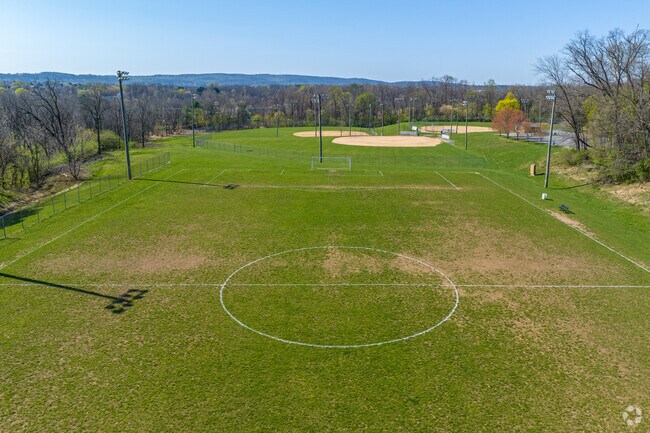Saucon Park in the South Bethlehem neighborhood features picnicking, soccer, and softball fields