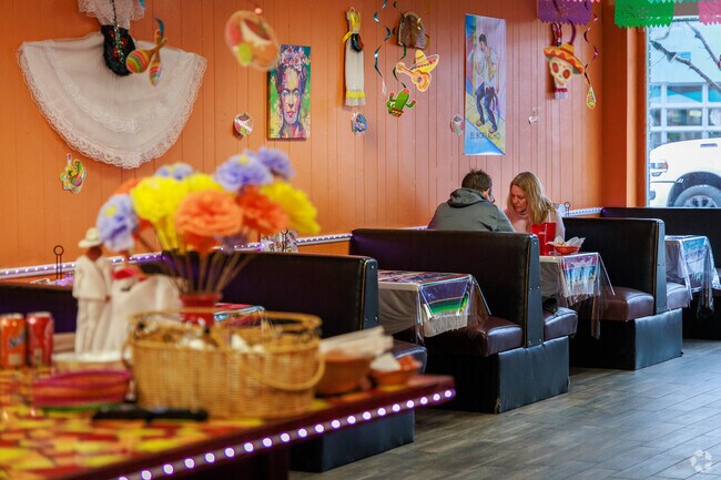 A couple enjoys their dinner at La Bamba MTZ Mexican Restaurant in Canastota.