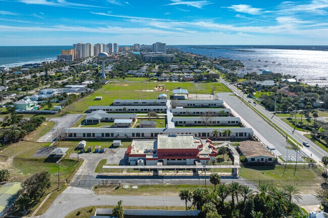 R.J. Longstreet Elementary School is located between the ocean and the river.