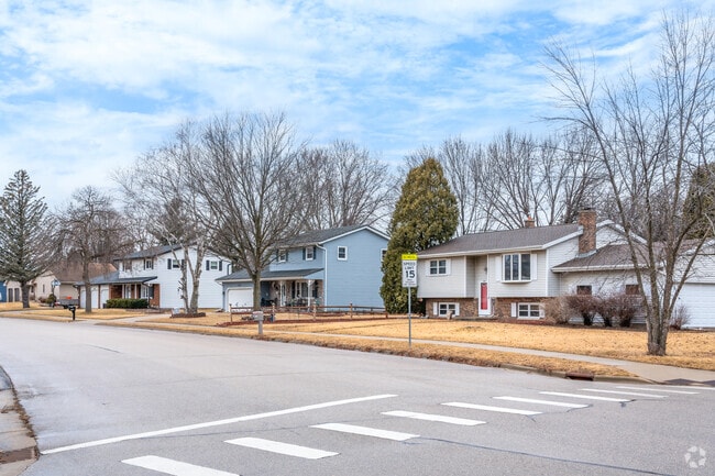 Find a mixture of housing styles including split-level homes in the Royal Oaks neighborhood.