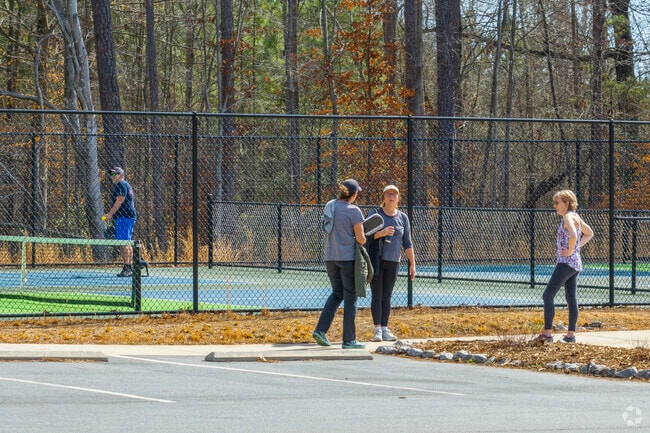 Pickleball is a popular choice with groups frequenting the courts at Mountain Creek Park.