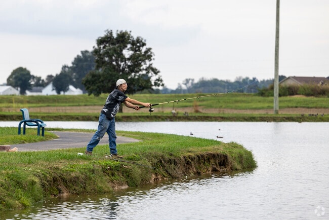 A local man casts a line at Waymond Morris Park near Apollo.