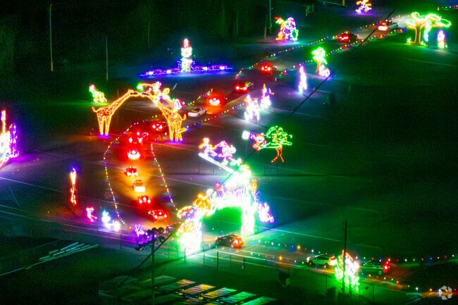 The Food City Speedway in Lights is a holiday light show at Bristol Motor Speedway.
