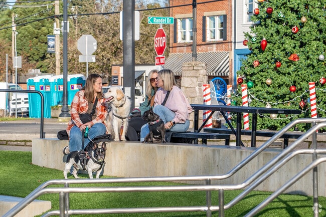 The neighborhood features several gathering areas perfect for socializing with friends while your dogs enjoy some company.