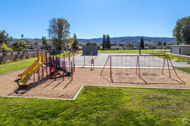 There are a few playgrounds at Sycamore Elementary School.