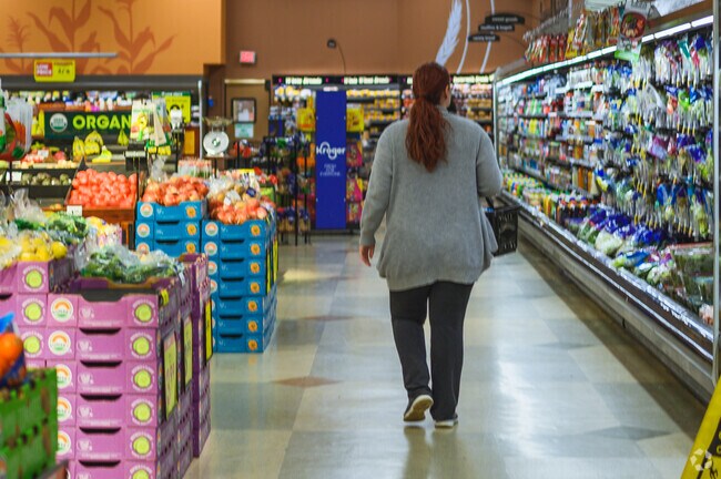 Kroger is located south of Moores Park and is a full-service grocery with a pharmacy department.