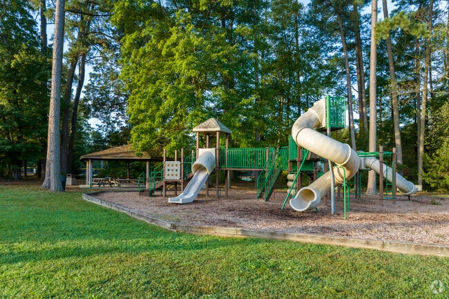 Quarterpath Park has a playground with multiple exciting slides.