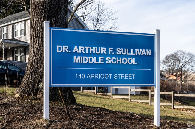 The sign for Dr. Arthur F. Sullivan Middle School.