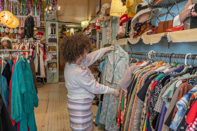 Rack upon rack of vintage wear is available at Nitty Gritty in Germantown.