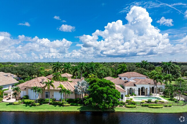 Pelican Landing has large Mediterranean style homes with waterfront views.