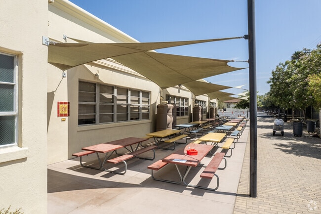 St. Mark School building outside cafeteria.