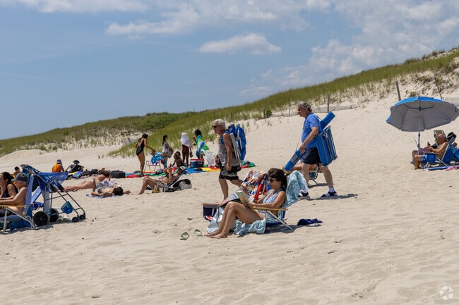 The beaches in the neighborhood are resident-only and maintained by community associations.