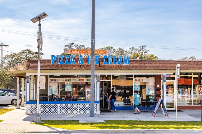 Grab a slice or an ice cream cone from Julia's Midtown Cafe in Keystone Heights.