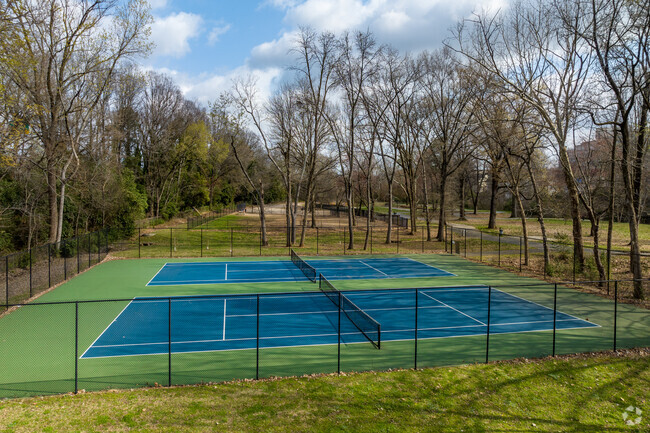 Tennis courts are just one of the many amenities of Frazier Park.