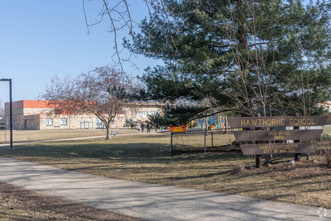 Hawthorne Elementary School has an open space for people to enjoy.