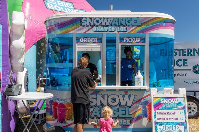 Cool off with a snow cone at Big Bounce America hosted by Seekonk Speedway.