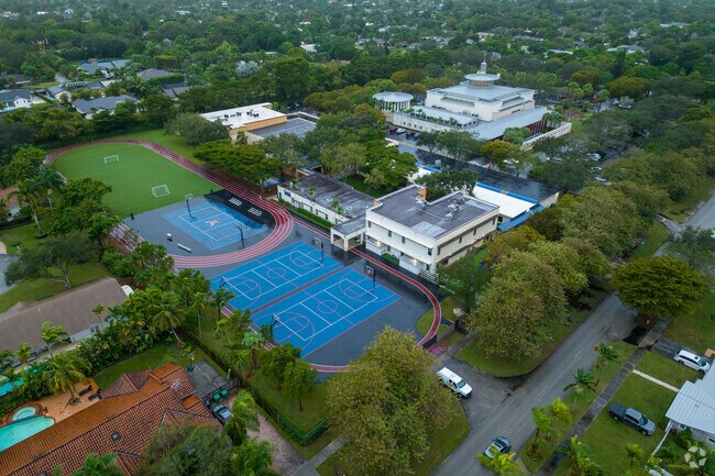 Aerial context of the St. John Neumann School sports fields.