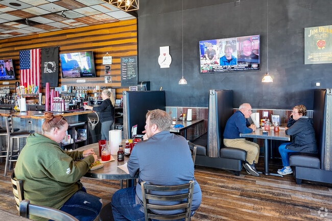 Residents of The Preserve dine in at The Piggy BBQ as they offer lunch hour specials.