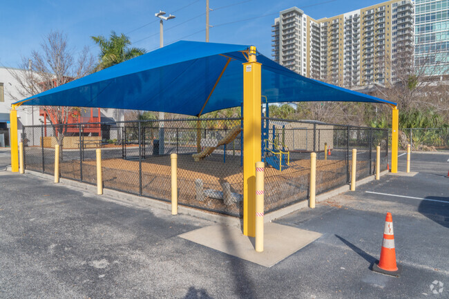 Channelside Academy of Math & Science's playground is shaded.