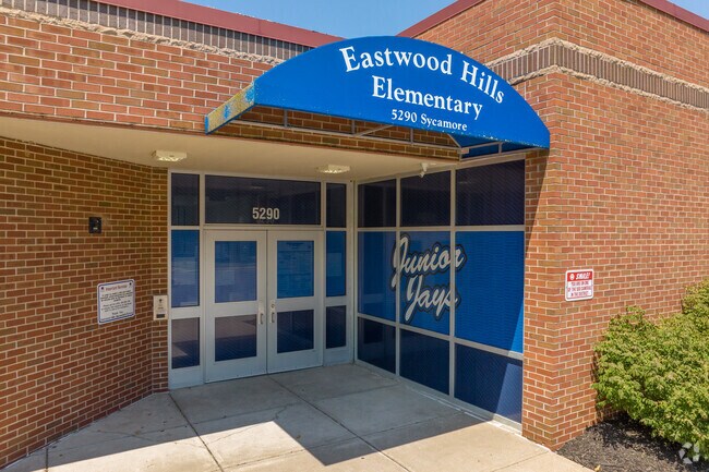 Eastwood Hills Elementary mascot celebrates their school spirit.