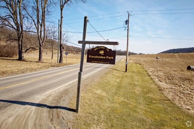 Kanakadea Park offers hiking trails, baseball fields, basketball courts, rental cabins and campsites.