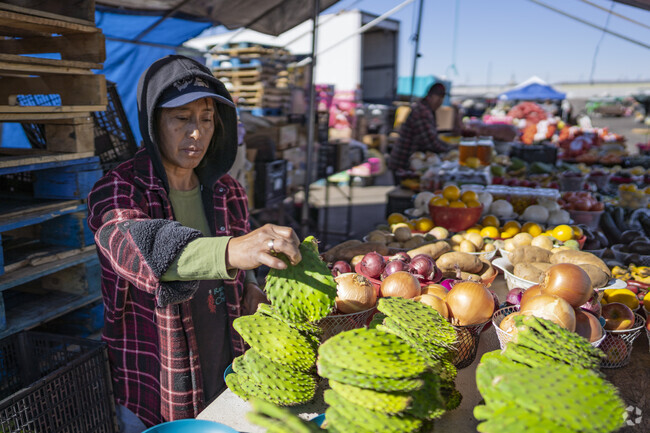 Mile High Flea Market in Hazeltine, Commerce City, CO has a farmer's market section.