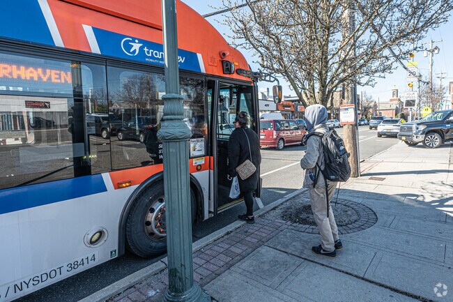 Bus stops flourish up and down Hillside Ave for any commuters that are in need.