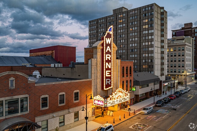 The Warner Theater in nearby Downtown Erie is a landmark theater that opened in 1931.