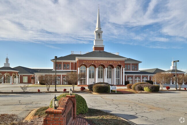 Seneca has many large places of worship including Seneca Baptist Church.