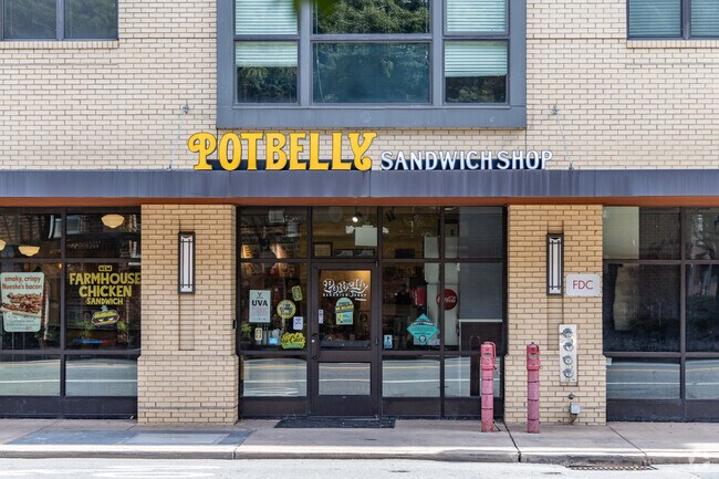 Locals recommend eating at Potbelly Sandwich Shop on the Main Street in 10th and Page.
