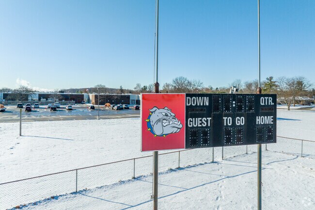Mason Middle School has a football field.